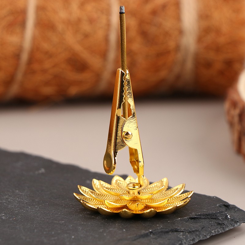 1Pc Incense Stick Holder Lotus Fragrance Clip Censer Sandalwood Censer Coil Base