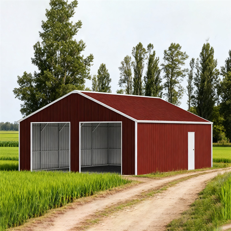 33x25ft Double Garage Steel Barn Shed Heavy Duty Galvanized Steel Storage Shed