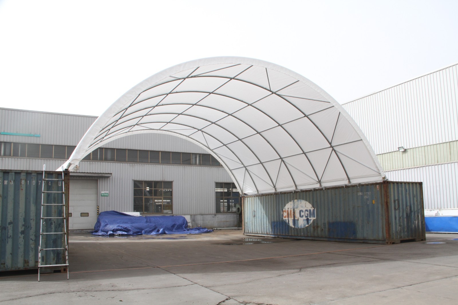 20’x40’x6.5′ 11oz PE Canvas Fabric Building Shipping Container Canopy Shelter US
