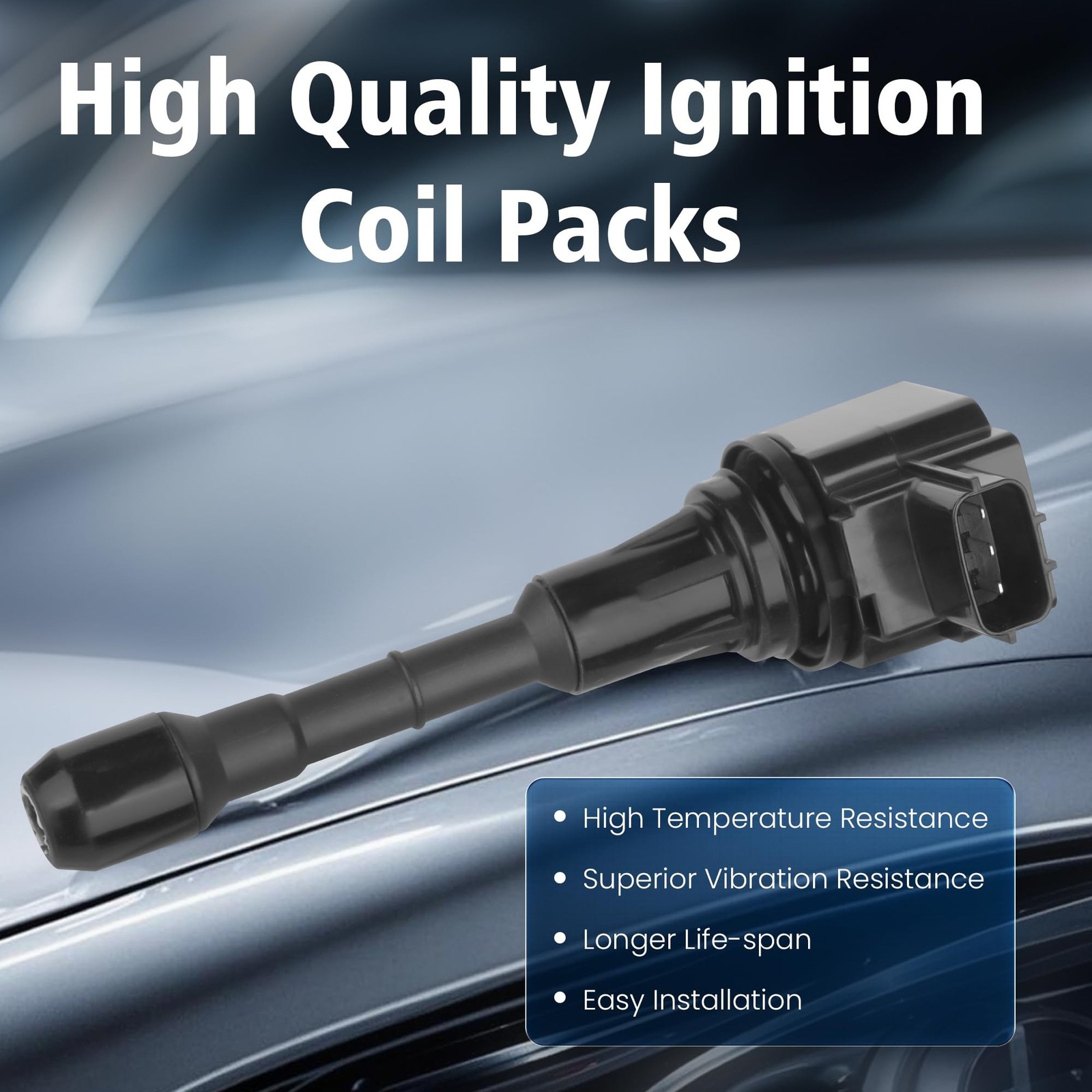 Set of 6 Ignition Coil Pack and 6 Iridium Spark Plug Compatible with Nissan F…