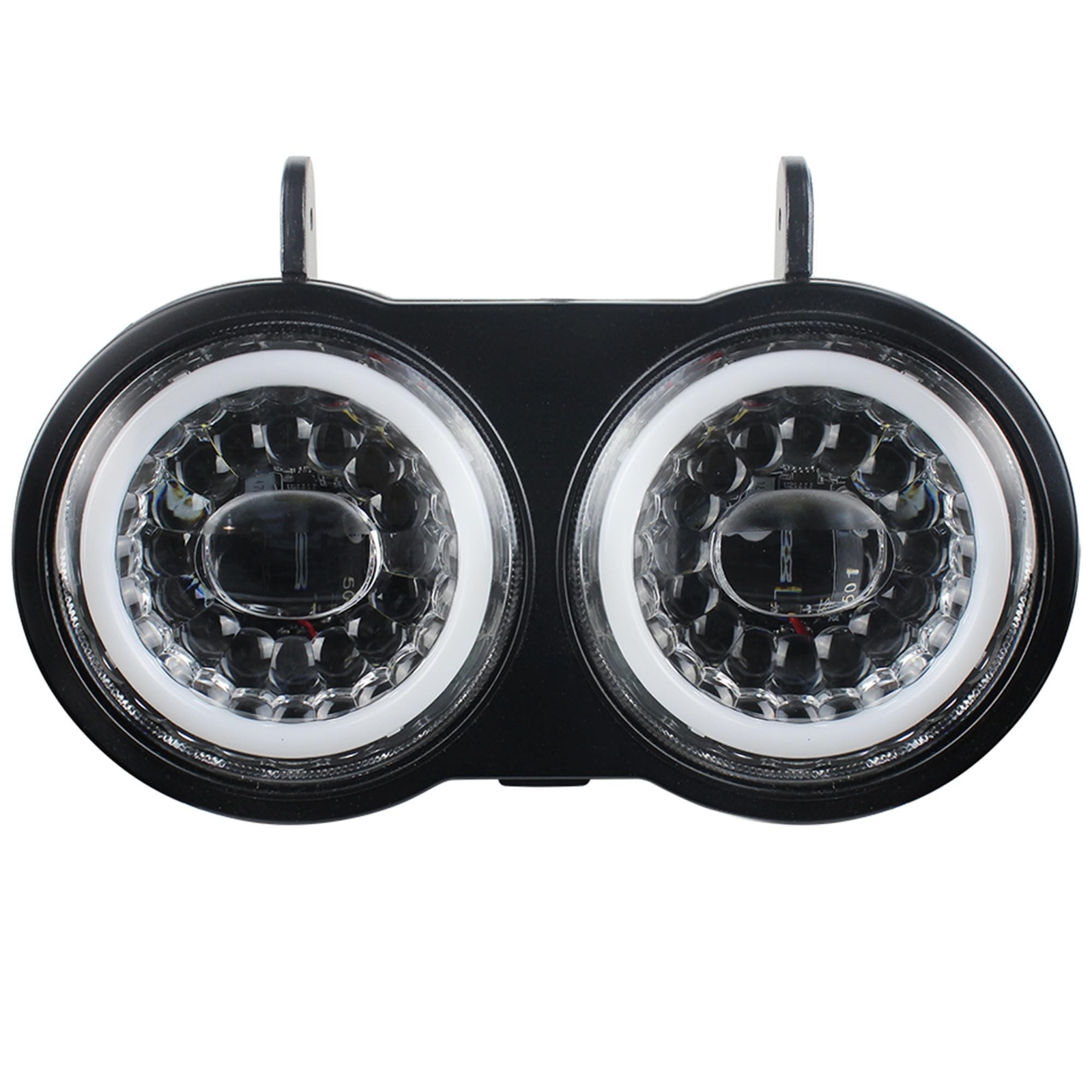 Buell XB Led Headlight Motorcycle Projector Dual Lights with Halo White DRL F…
