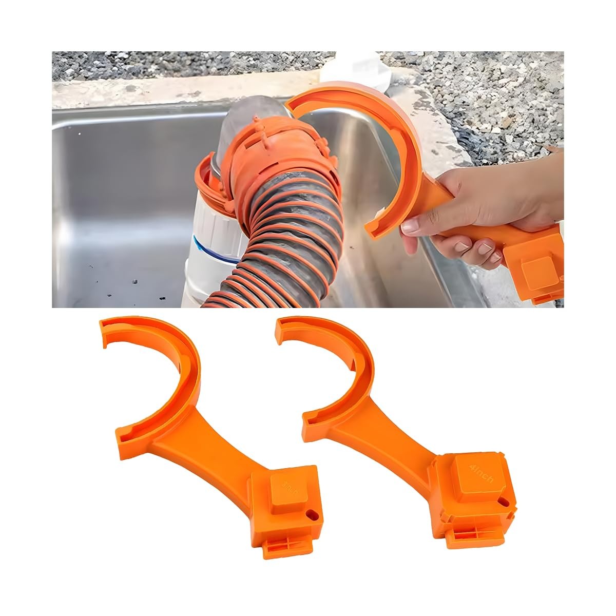 Ywdiml 2PCS RV Sewer Hose Wrench, Multi-Purpose Connector Orange