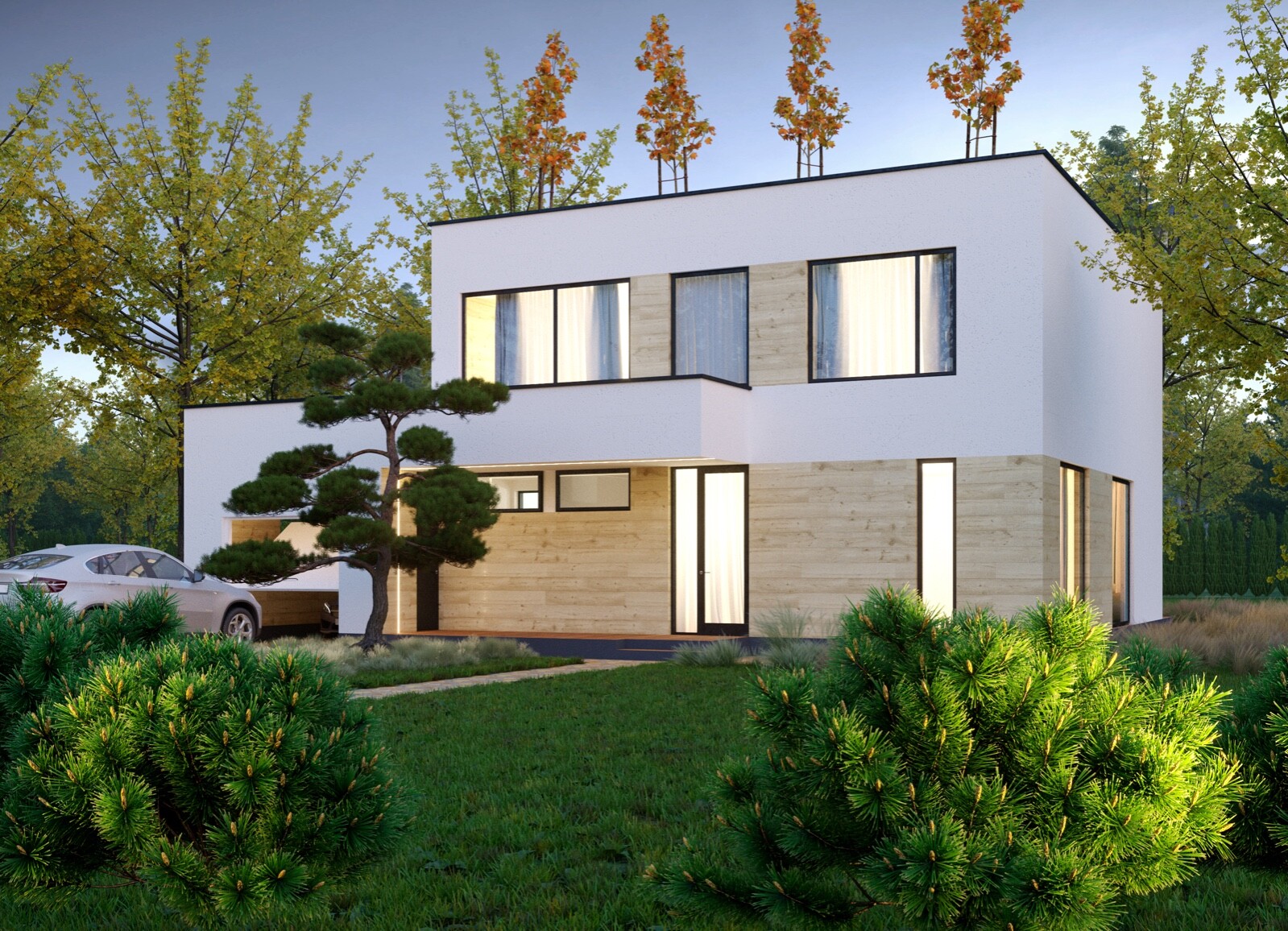 2690 SQ.FT ECO SOLID TIMBER AIRTIGHT PANEL HOUSE KIT. MASS WOOD CLT HOME, PREFAB