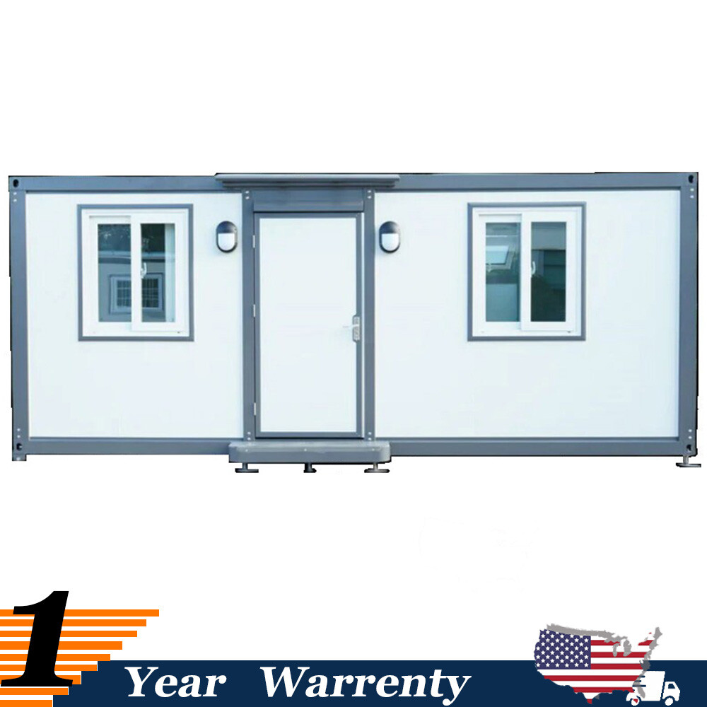 7ft x 20ft Portable Office with Bedroom Steel frame Lockable Entry Door