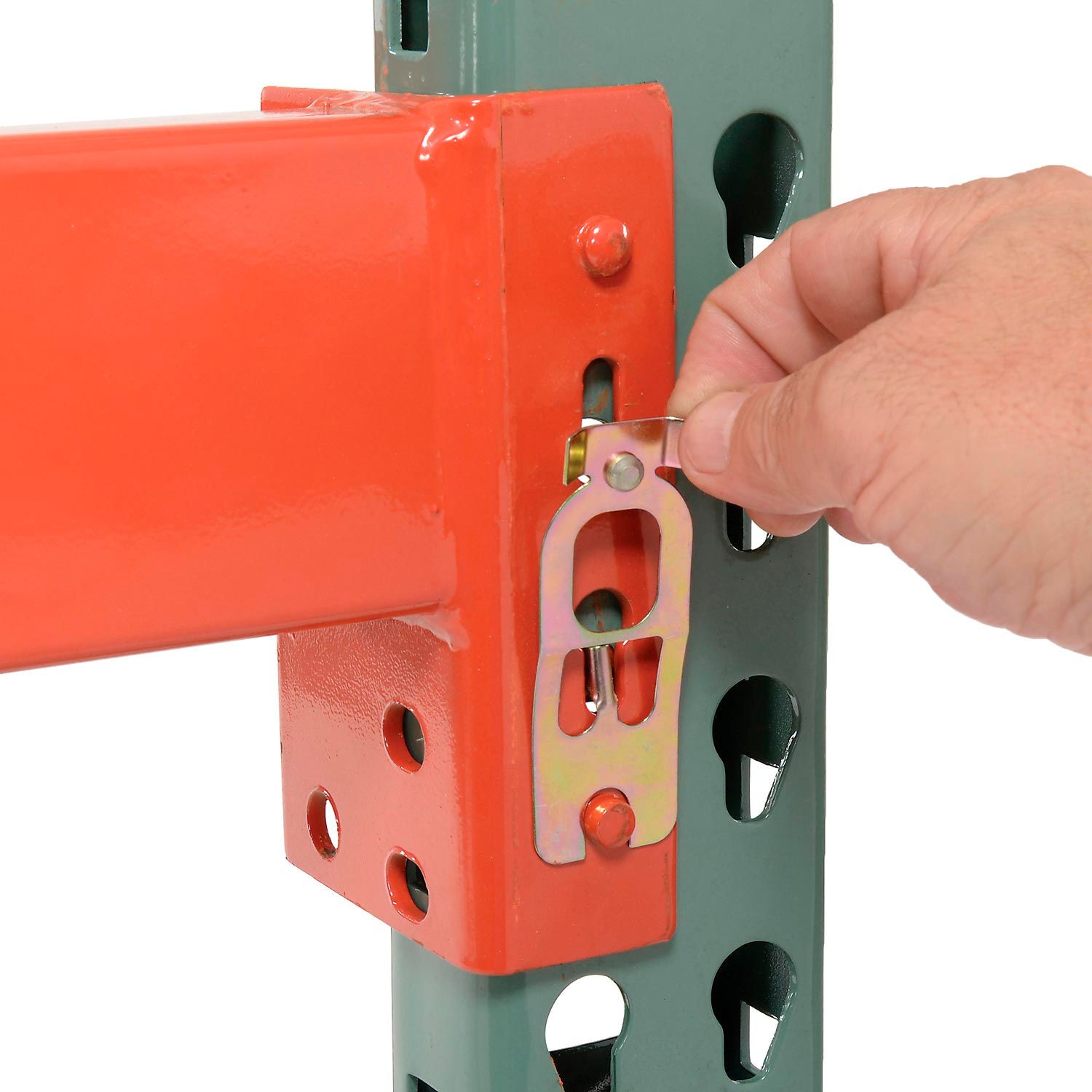 Global Industrial Teardrop Pallet Rack Starter 144″W X 42″D X 96″H 5970 Lbs.