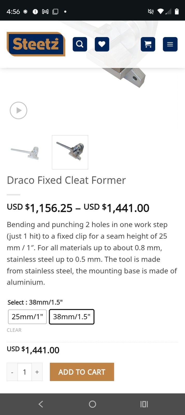 Fixed Clip Former Similar To K10-FH-38 Roofing Clips
