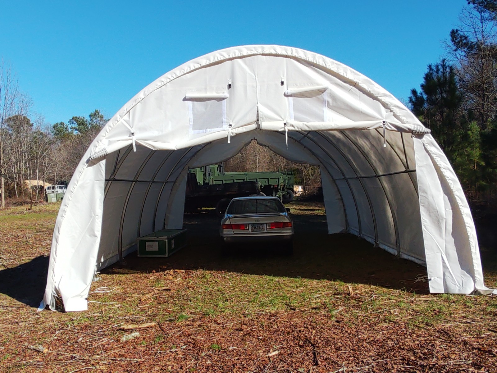 20′ x 42′ x 12′ PVC 18oz Fabric Canvas Storage Shop Shelter Building Hoop Barn
