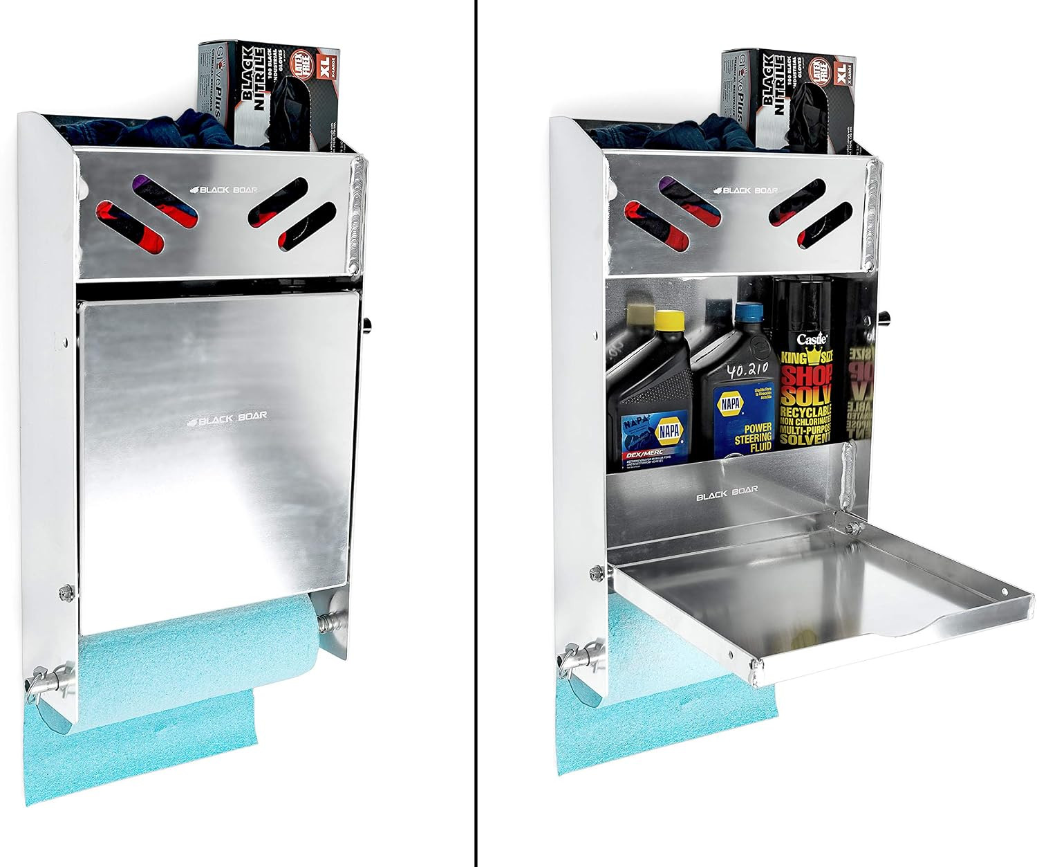 Aluminum Small Work Station for Enclosed Trailer/Garage | Includes a 12″ X 12″ F
