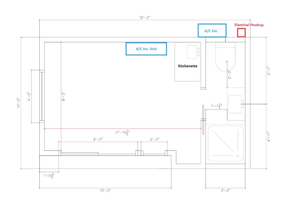 Fully Assembled Mini-O “The Sixteen BnB” Tiny Home / ADU / Office / Cabin