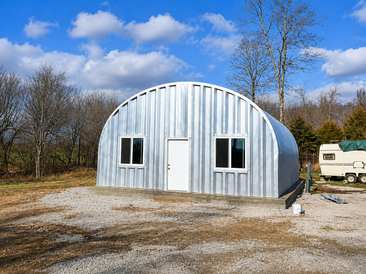 Steel 25x40x14 Steel Clear Span Off Grid Arch Home Building Free Shipping DiRECT