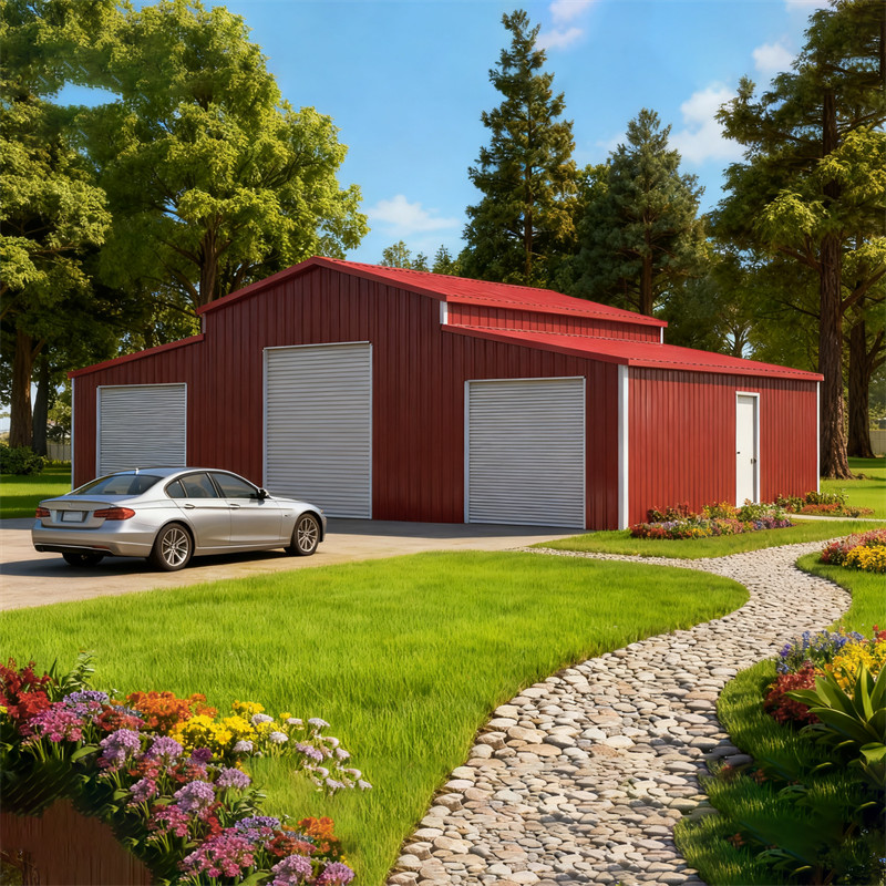 42x30x13ft Metal Garage Shed Outdoor Storage Heavy Duty Galvanized Steel Barn