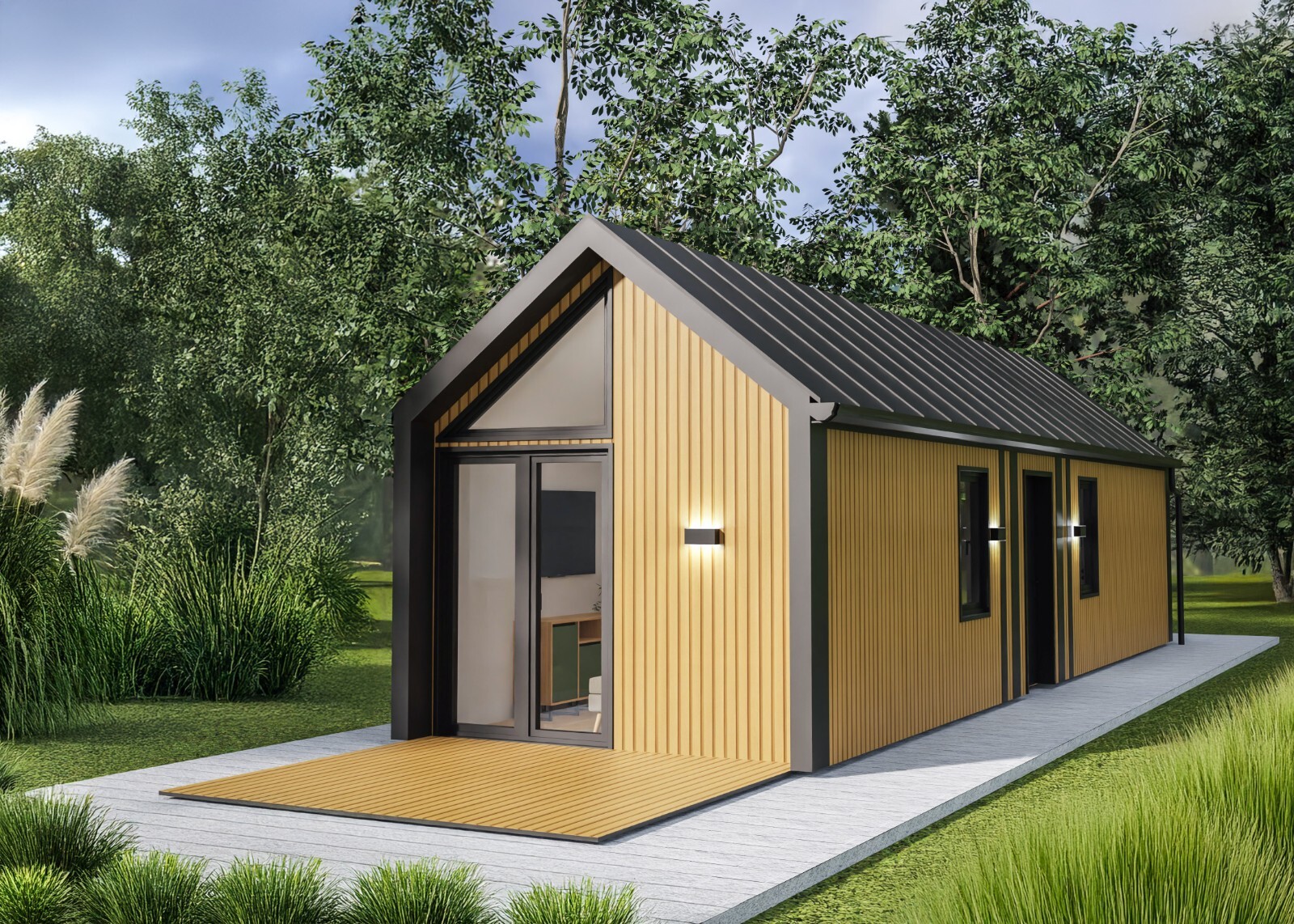 Tiny house, mobile holiday home with equipment