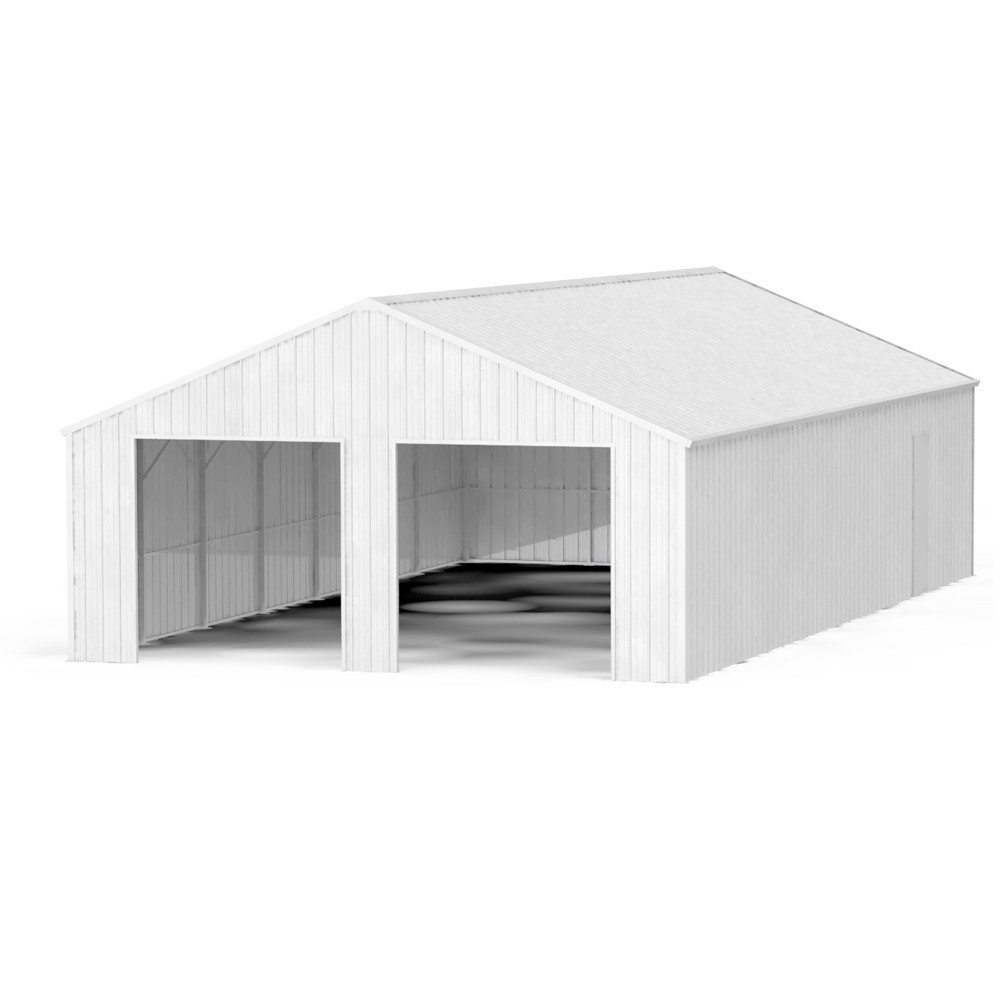 25*45*14ft Heavy Duty Metal Garage Barn Storage Shed Farm Machinery Car Shed