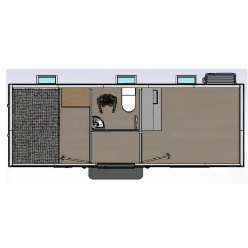 7x20ft Portable Office w/ Bedroom Toilet Shower Steel frame Lockable Entry Door