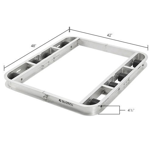 Global Industrial Aluminum Pallet Dolly with Tilt Rollers 6000 lb. Cap. 48″ x