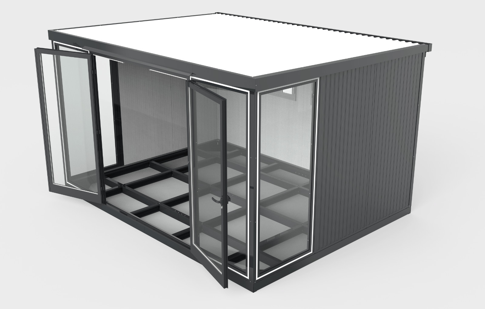 Duramax 13×10 Garden Glass Room, Outdoor Office, Shelter, and Insulated Building