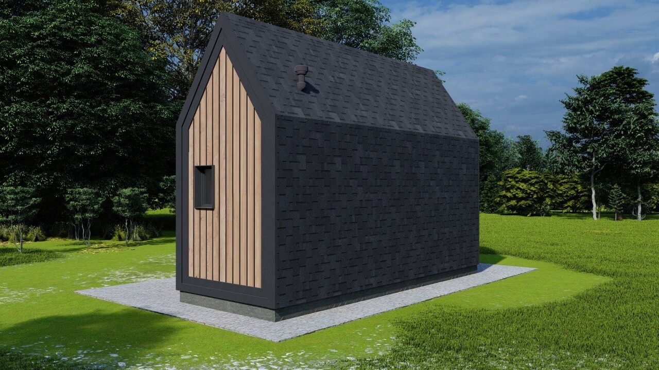 273 sg.ft СANDLE HOUSE KIT #PW-23 PREFAB DIY PLYWOOD BUILDING CABIN HOME MODULAR