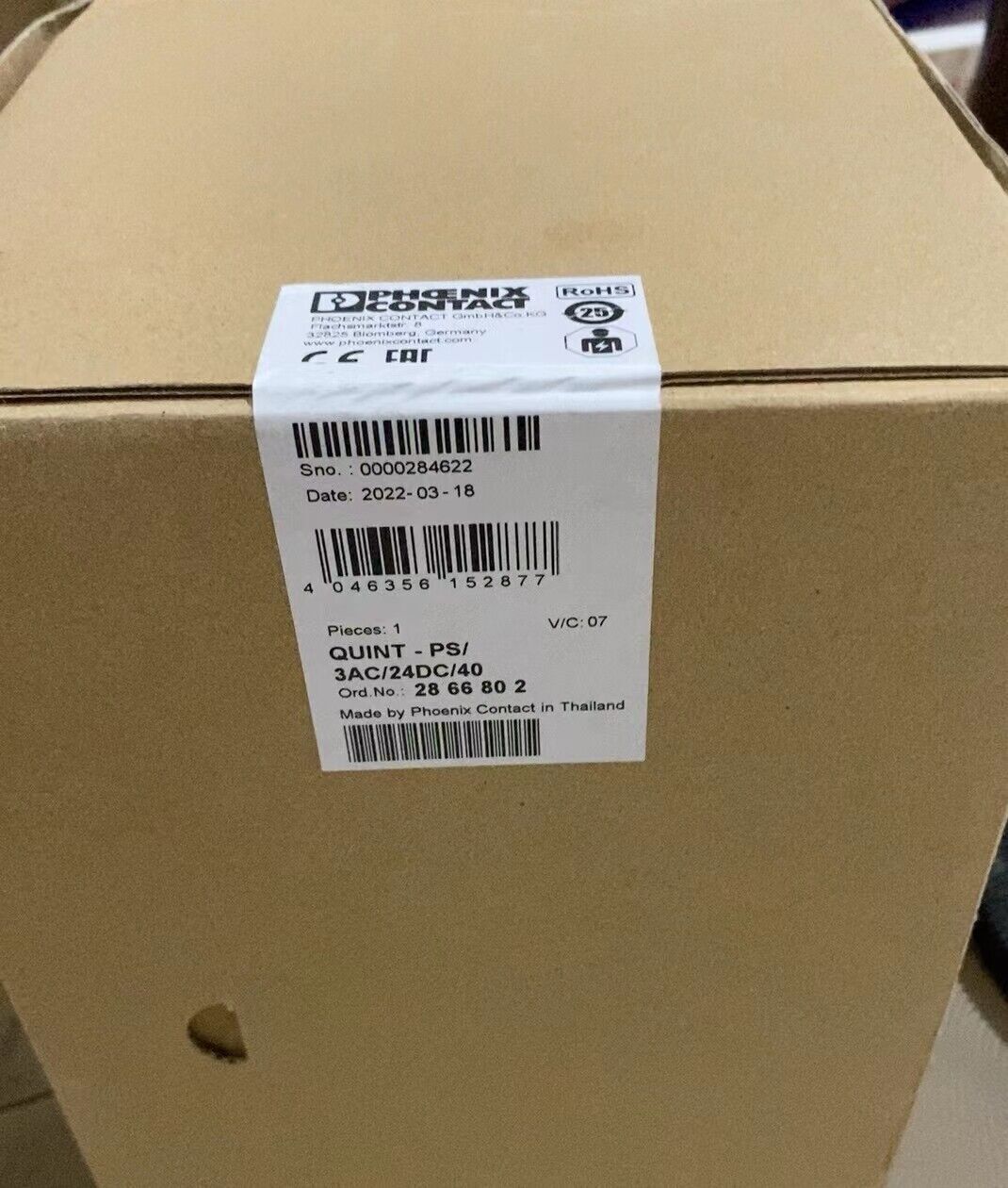PHOENIX CONTACT 2866802 QUINT-PS/3AC/24DC/40 Power Supply Unit US