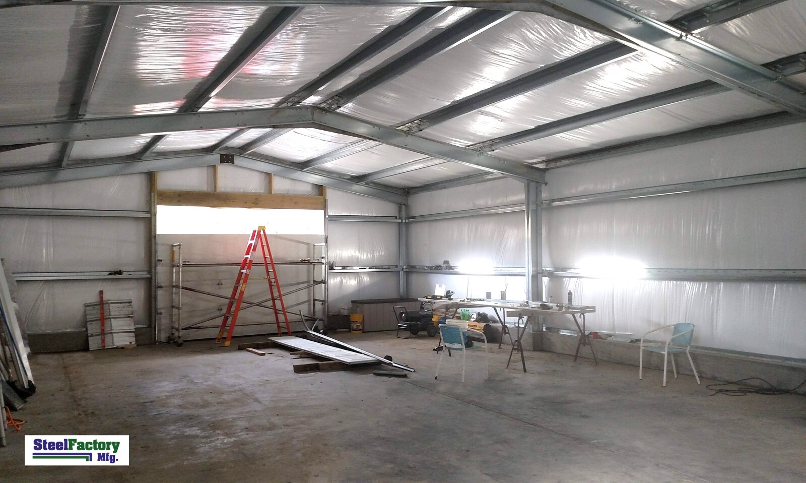 Steel Factory 40x75x16 Metal Frame Ibeam Storage Garage Auto Repair Building