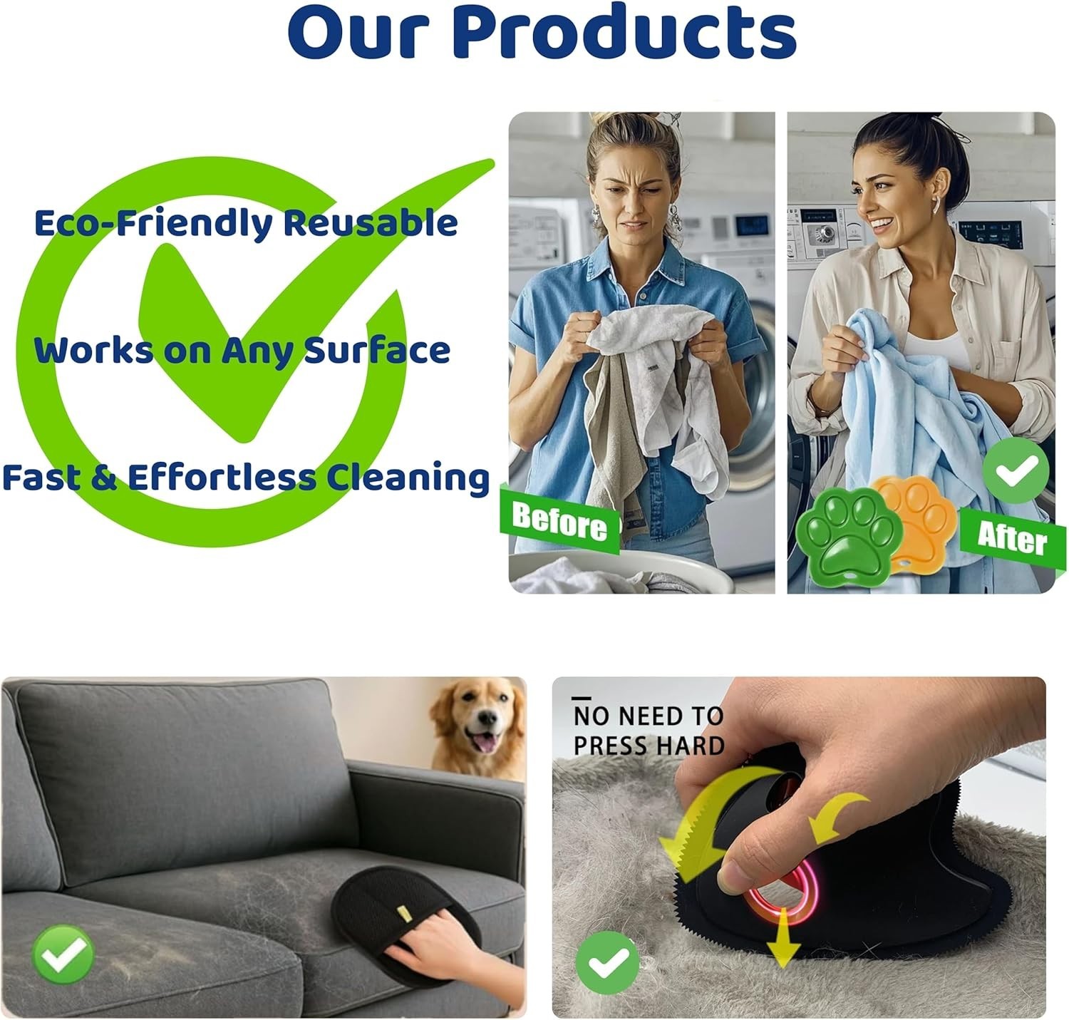 3-IN-1 PET HAIR REMOVAL TOOL LINT REMOVER FOR CAR INTERIOR & FURNITURE DETAILING