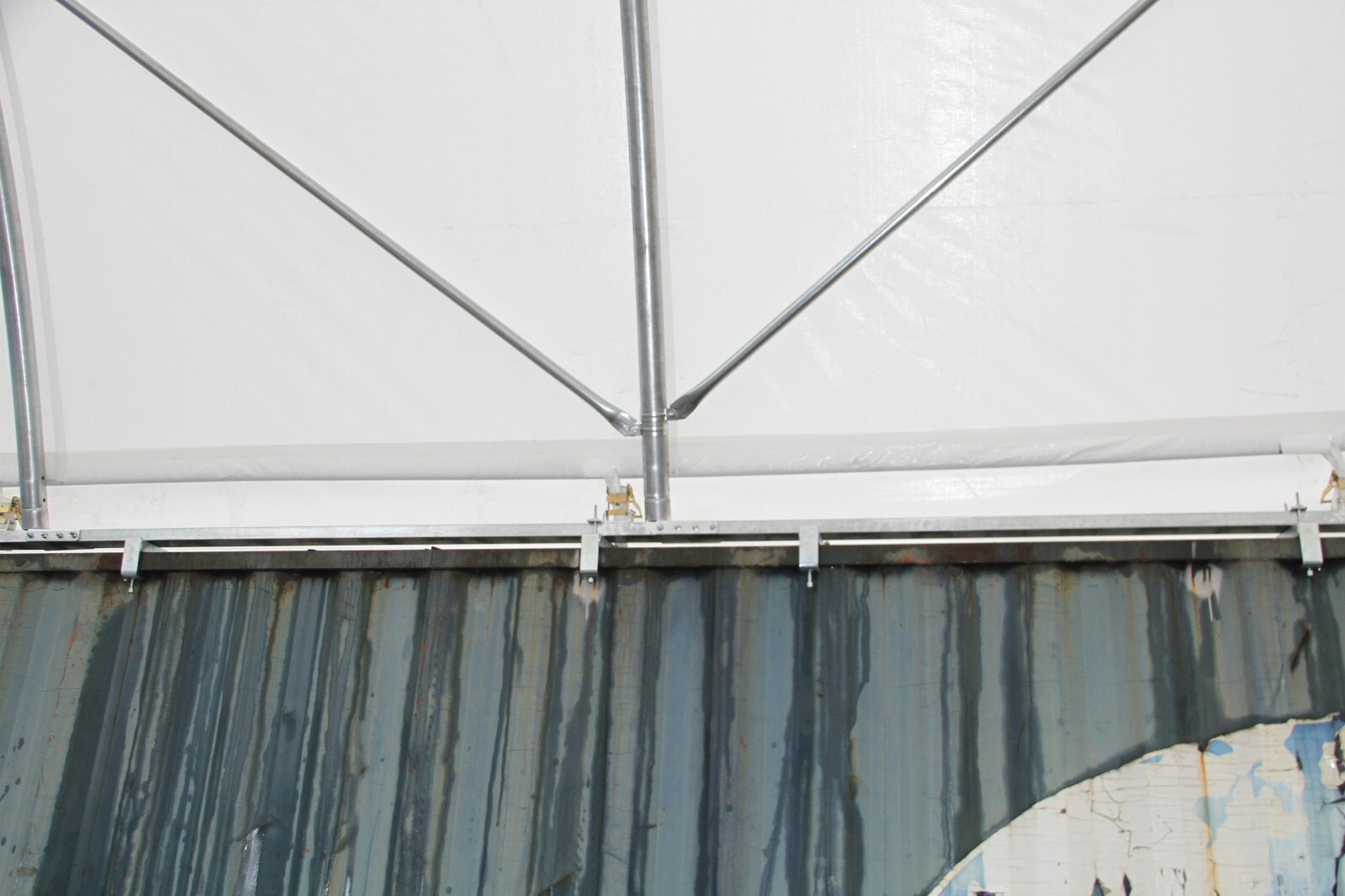 20’x20’x6.6′ 15oz PVC Canvas Fabric Building Shipping Container Canopy Shelter