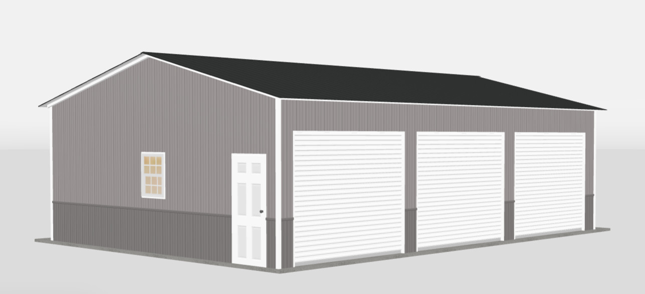 3 Bay Garage 24X35X10 Fully Insulated, Upgrades, Gutters available some areas