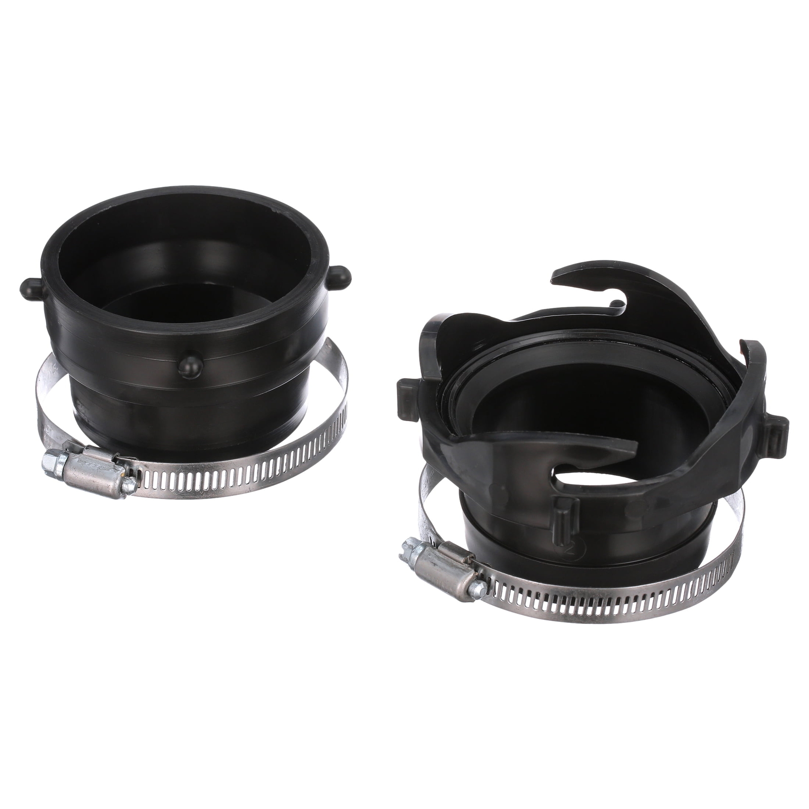 RV Sewer Hose Twist Connect Kit – Fits 3-inch Sewer Hoses – Black, Polymer