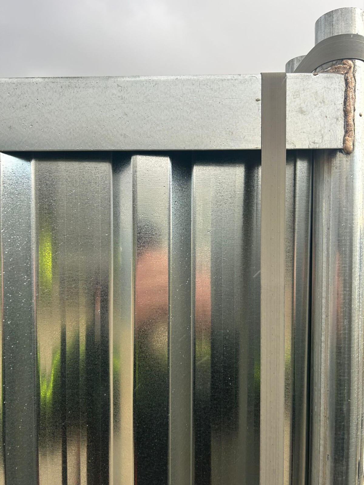 TOP 170 m construction fence made of sheet metal closed mobile fence barrier