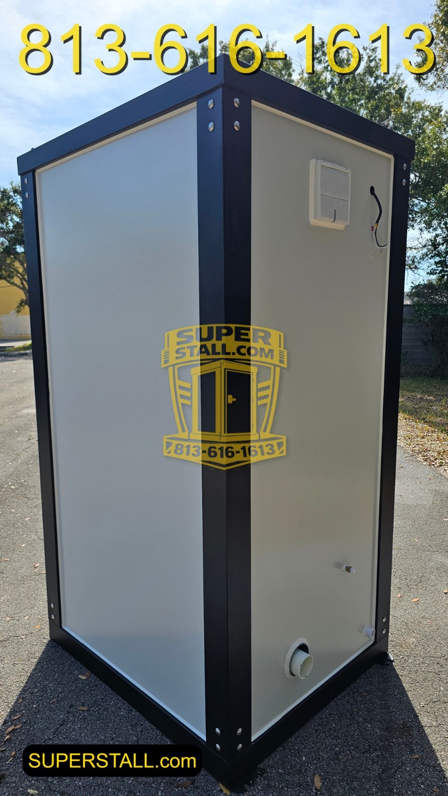 Brand New Portable Restroom Bathroom Toilet HD All Steel HD Frame Single Stall