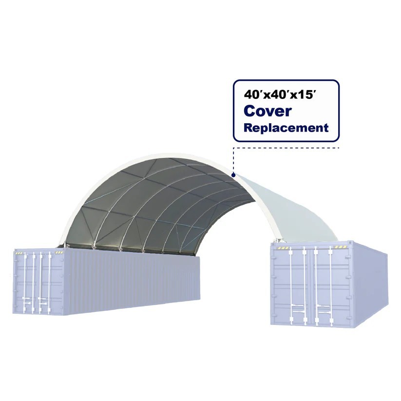 Cover Replacement for 40’x40’x15′ Container Shelter , 22oz PVC Shelter Parts