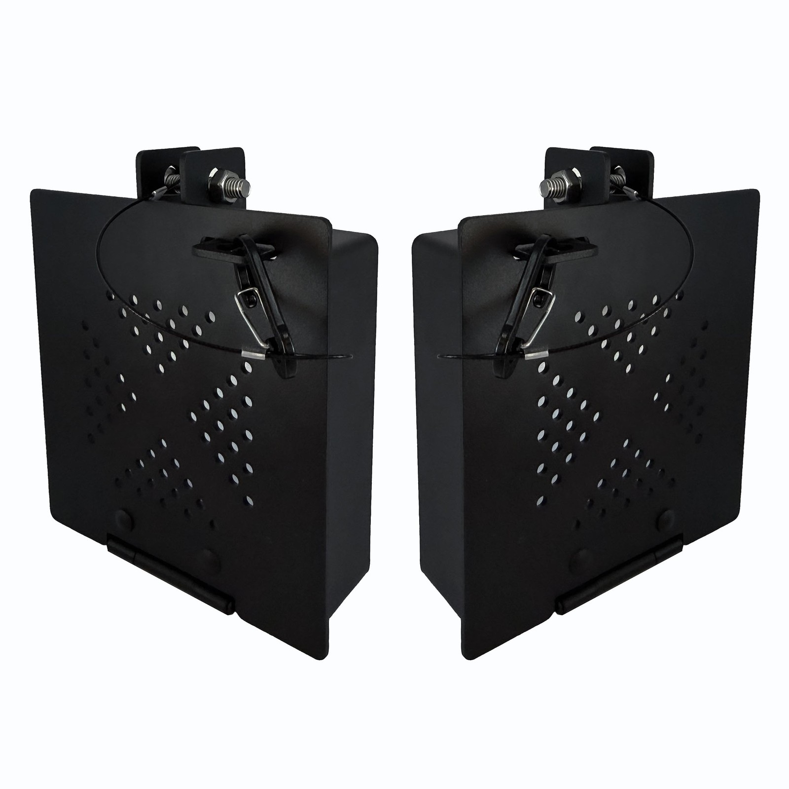 F-LptStor Aluminum RV Bumper End Caps for 4X4 Inch Square Camper Black