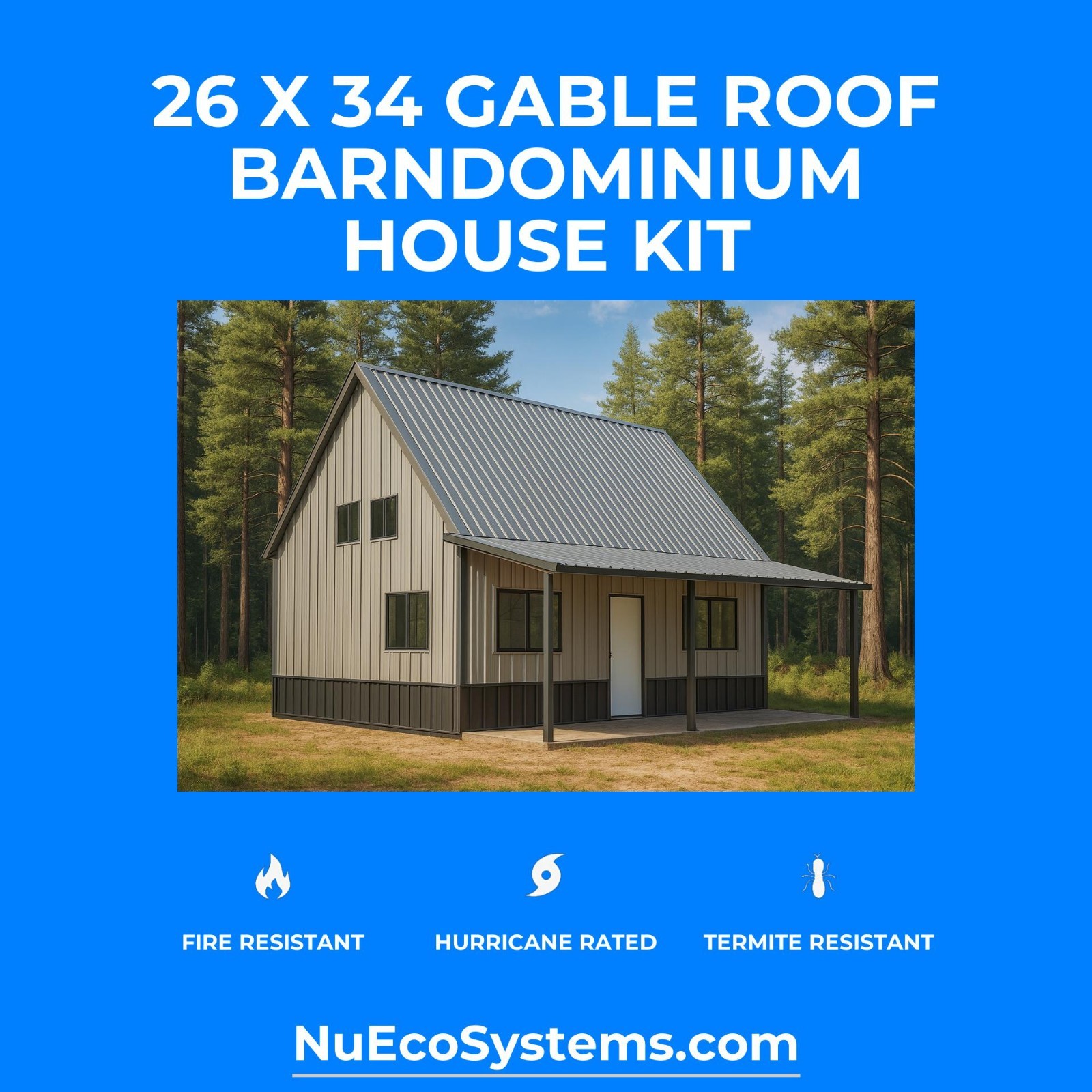 Brand New Kit Design It’s Our 30 x 35 Modern Single Slope Barndominium or Cabin