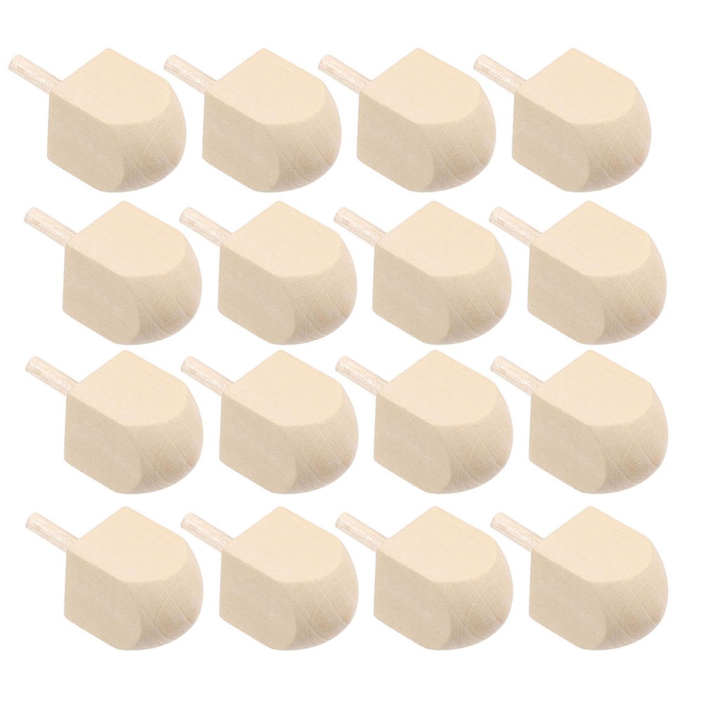 20 Pcs Wood Dreidel Chanukah Dreidels Toys Hanukkah