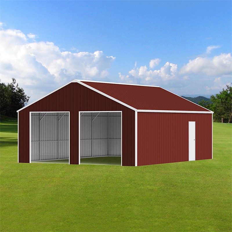 33x25ft Double Garage Steel Barn Shed Heavy Duty Galvanized Steel Storage Shed