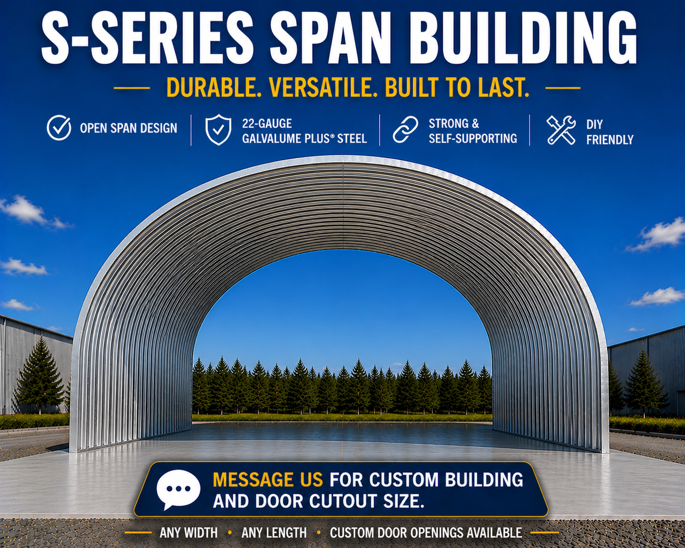 30x48x15 DuroSPAN Steel Retail Building Kit Country Shop Convenience Direct
