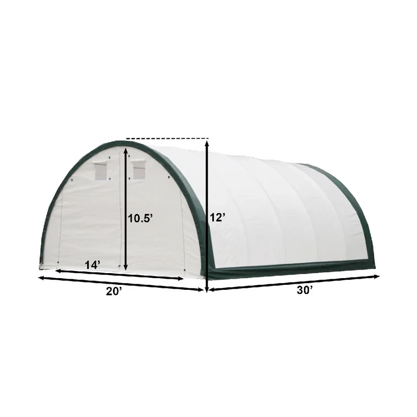 Chery Industrial New 20x30x12′ Single Truss Storage Shelter 15OZ PVC Canvas Tent