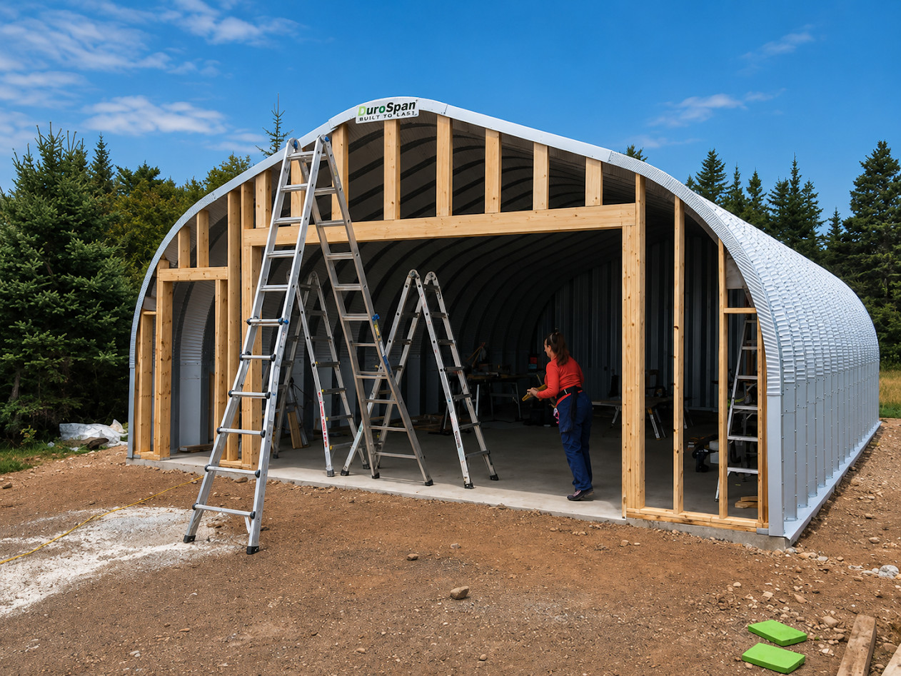 25x40x16 DuroSPAN Prefab Steel Building Garage Shop DIY Open Ends Factory DiRECT