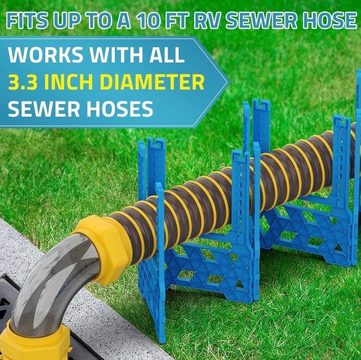 10FT RV Camper Sewer Hose Support, Ocean Blue