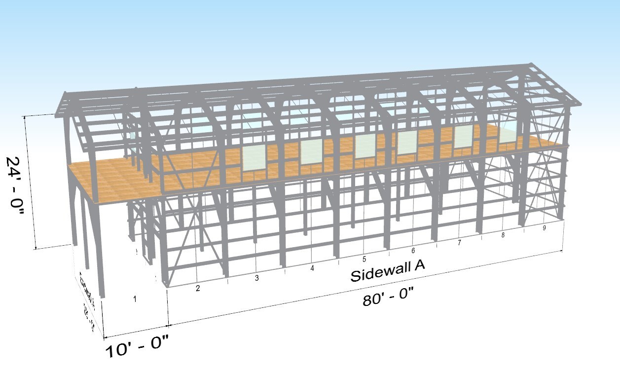 FLORIDA & TEXAS HURRICANE RATED Gable 2 Story Galvanized Steel Barndominium Kit