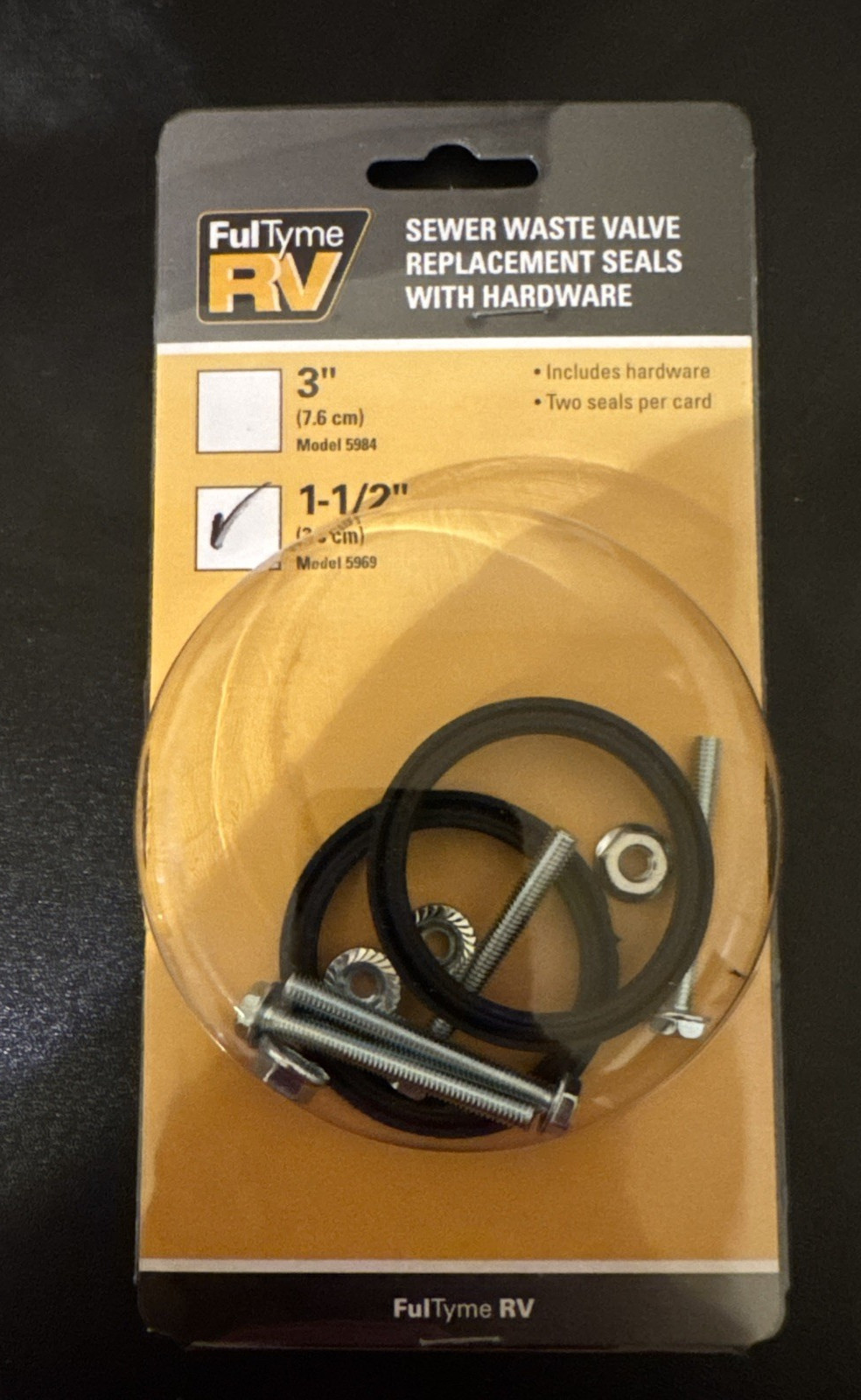 FulTyme RV, RV Waste Valve Seal Kit 1-1/2 Inch Replacement, valterra-ect-#T5969