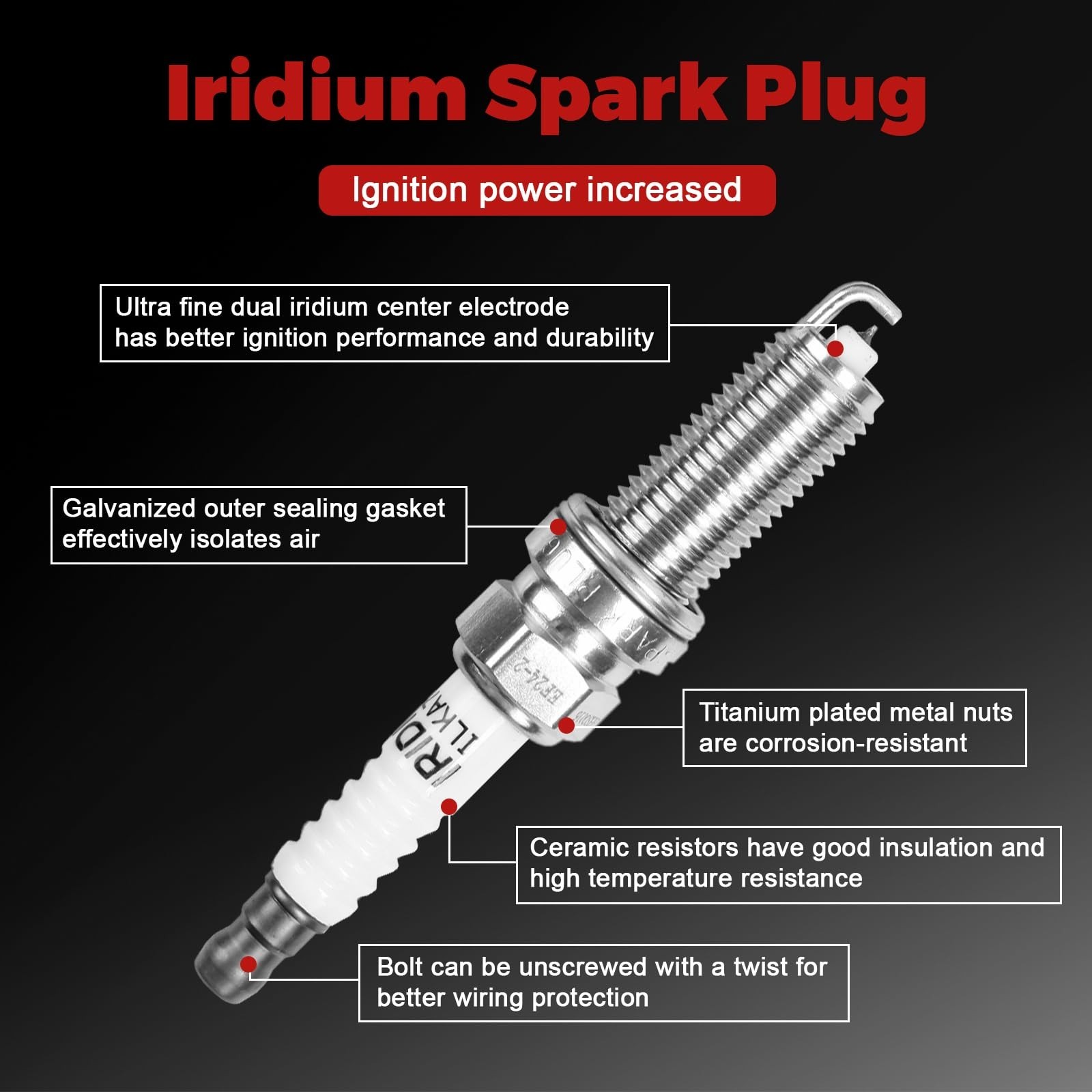 Ignition Coil Pack and Iridium Spark Plug Fits for Murano Altima Quest | UF55…