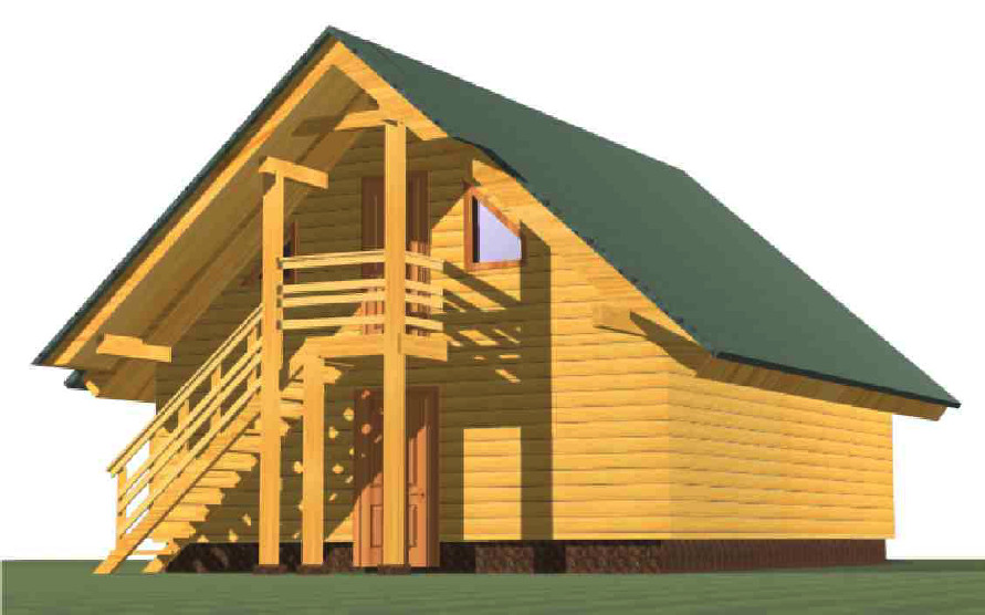 LOG GARAGE KIT #LH_BG-117 ECO WOOD PREFAB DIY BUILDING CABIN HOME MODULAR