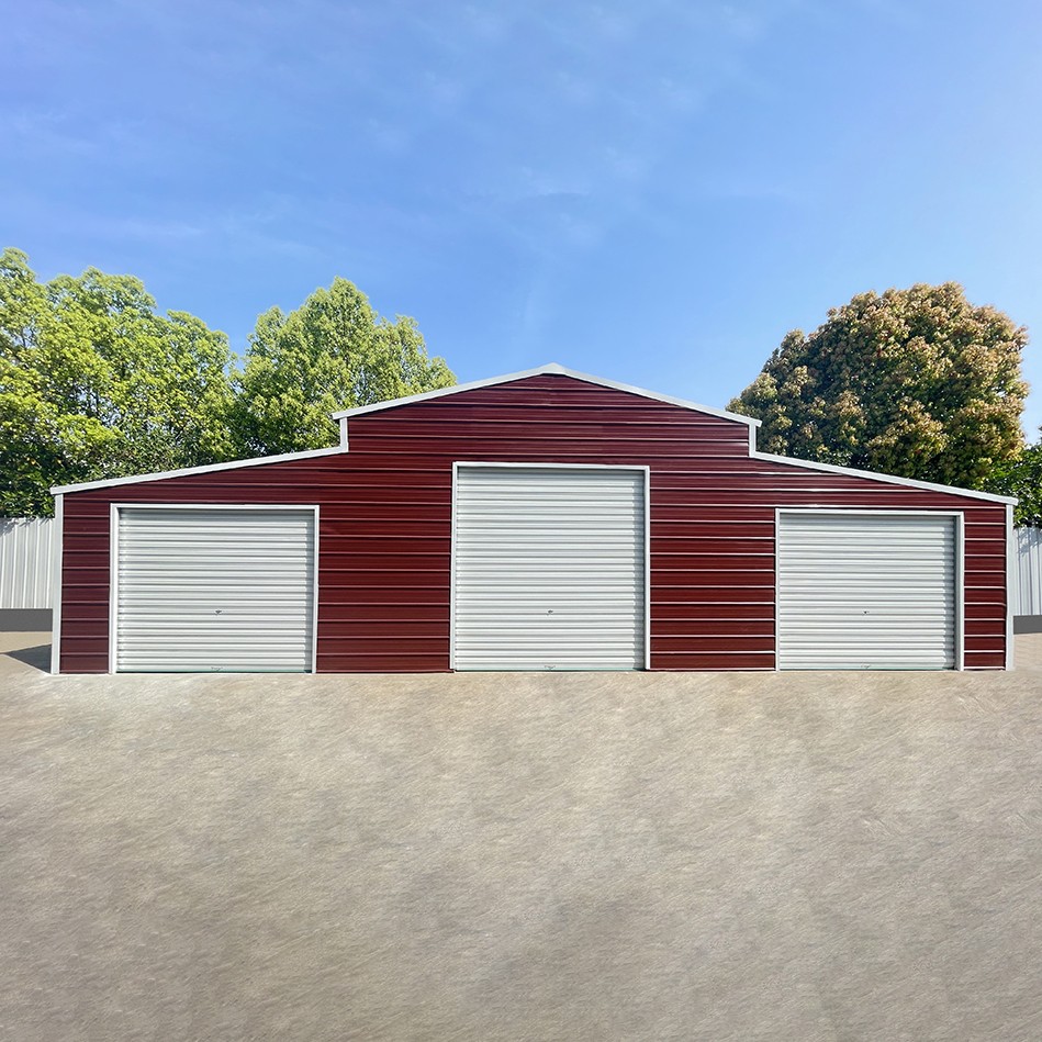 42x30FT Metal Garage Outdoor Storage Shed Heavy Duty Galvanized Steel Barn Farm