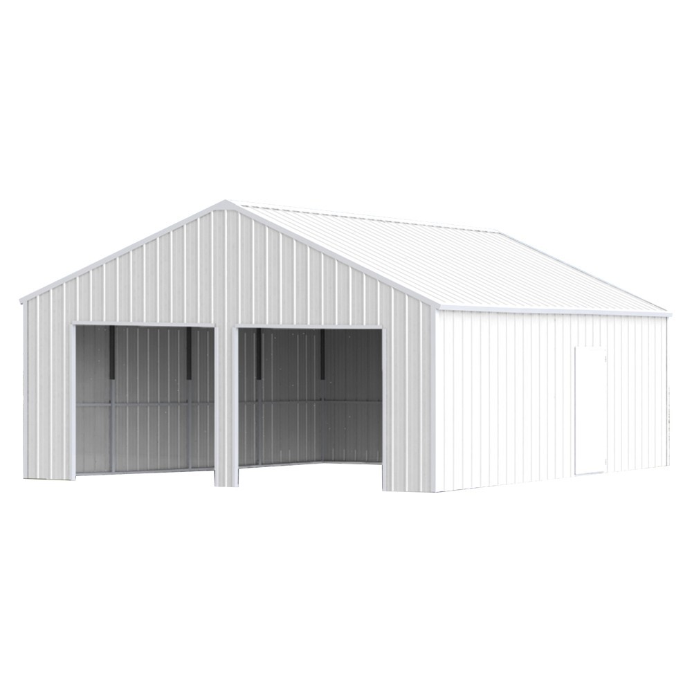 22′ x 23′ Double Garage Steel Barn Shed Outdoor Heavy Duty Carport Storage Shed
