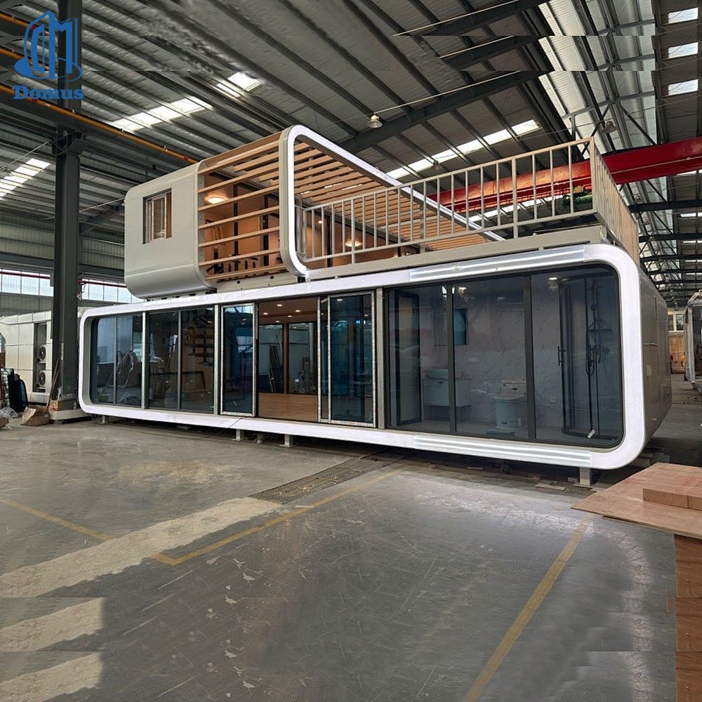 Apple Cabin Prefab House Modular Glamping Pod Round Design Custom Size Export Qu
