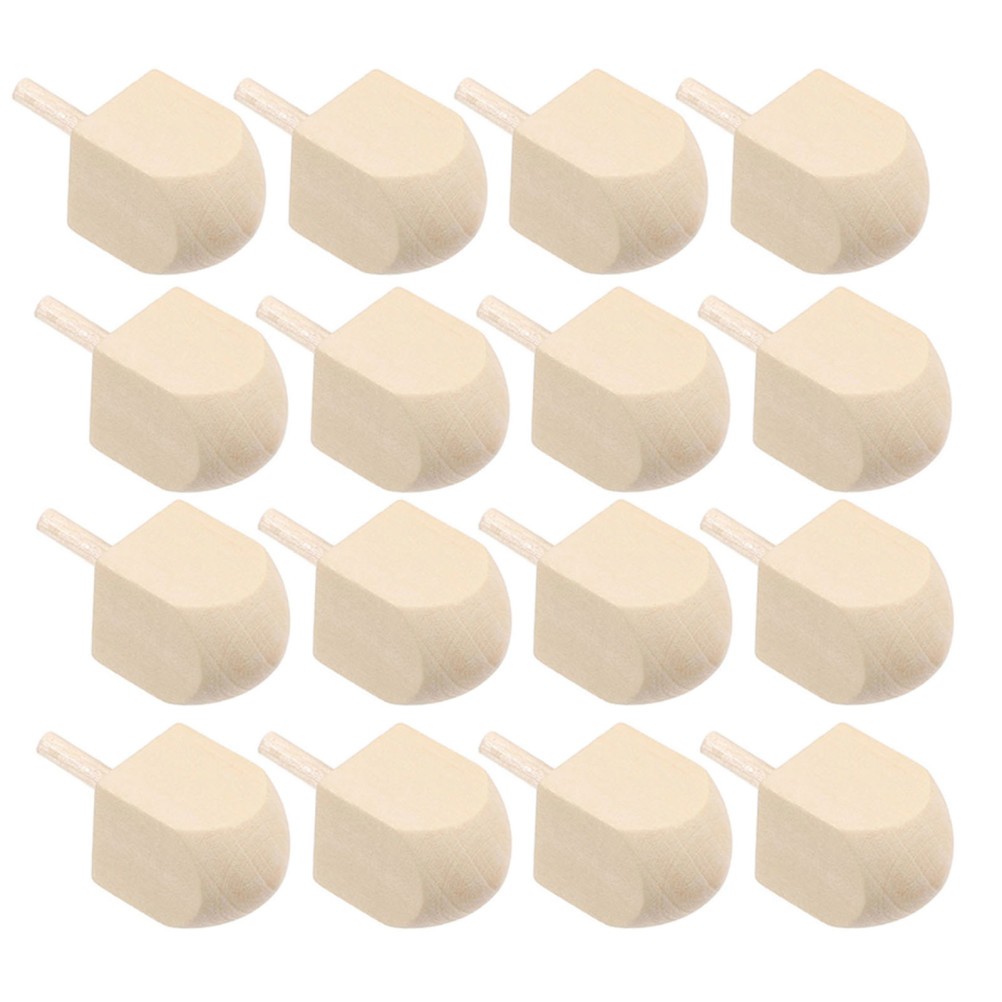 20 Pcs Wood Dreidel Chanukah Colorful Dreidels Gyro Top