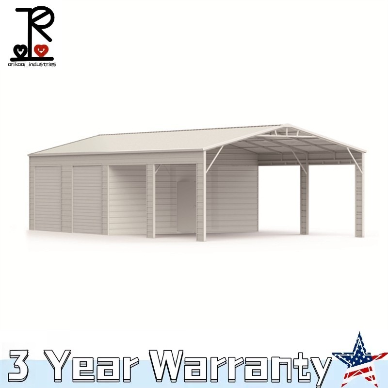 46′ x 23’x 14′ Steel Garage Shed Reinforced Metal Storage Building with 2 Doors