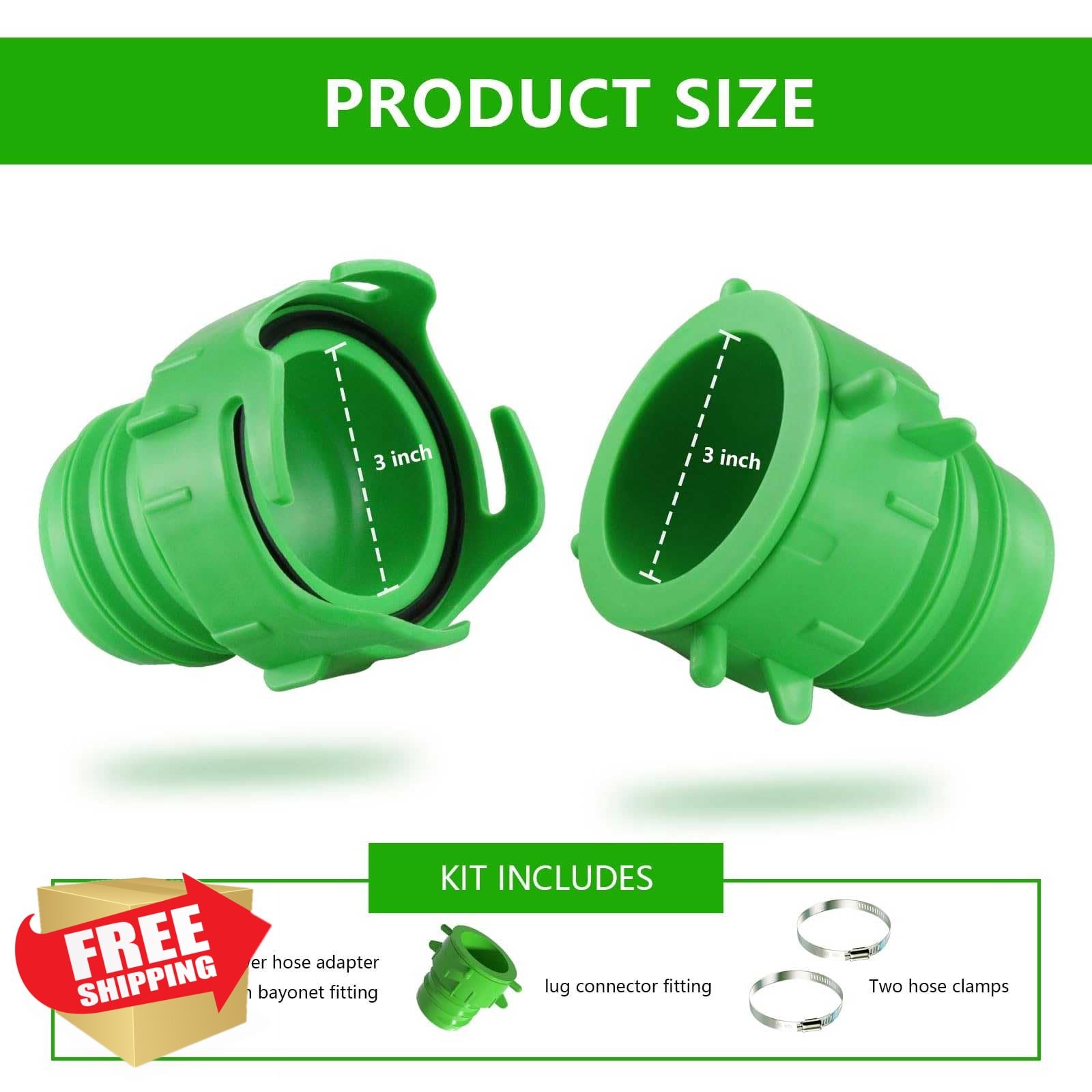 AVERONR RV Sewer Hose Twist Connect Lug Fitting