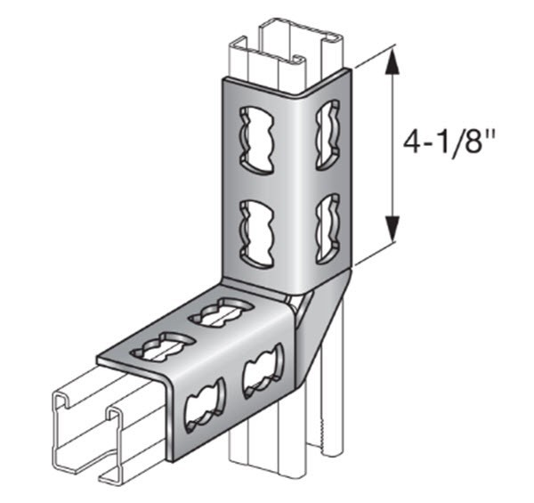 NEW – HILTI MQW-8/90 90° DEGREE EIGHT 8 HOLE RIGHT ANGLE BRACKET CONNECTOR