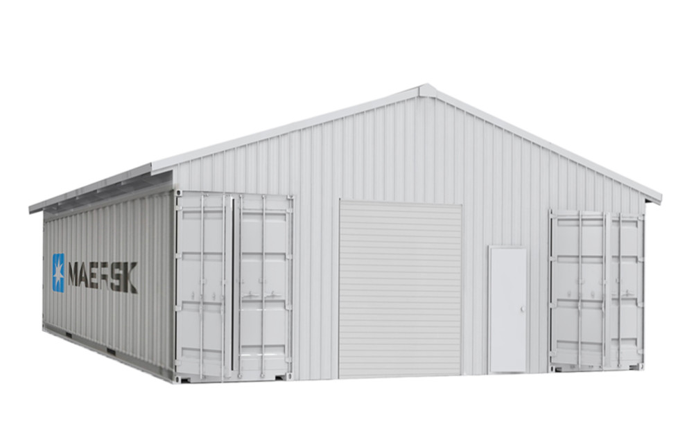 36′ x 40’x 13′ Dual Truss Metal Container Shelter/Heavy Duty Galvanized Steel